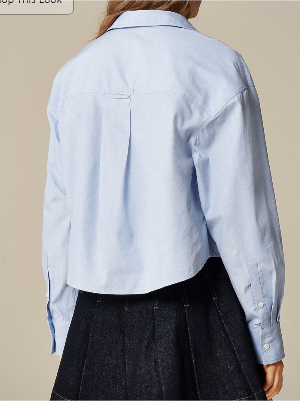 J Crew Étienne cropped button-up shirt in cotton poplin - Picture 4 of 6